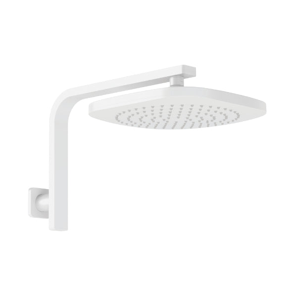 Phoenix Nuage Hi Rise Shower Arm & Rose Matte White - The Blue Space
