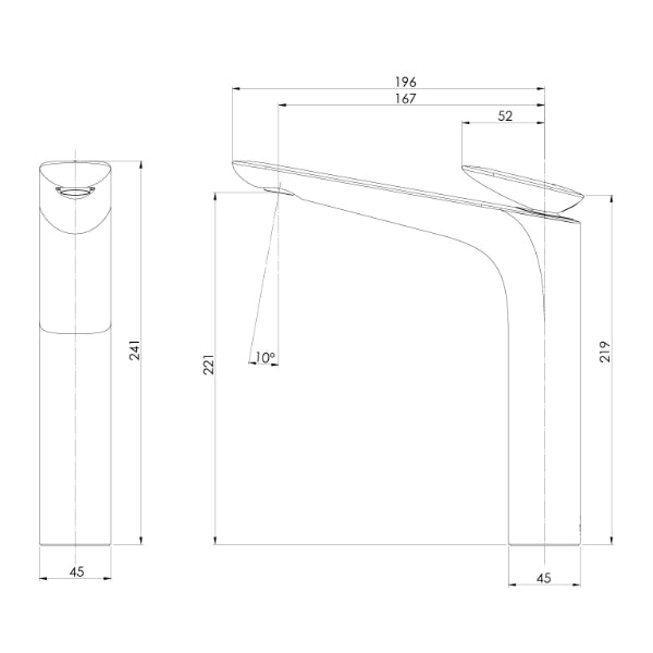 Phoenix Nuage Vessel Mixer Technical Drawing - The Blue Space