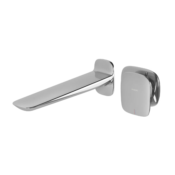 Phoenix Nuage Wall Basin/Bath Mixer Set 200mm in Chrome - The Blue Space