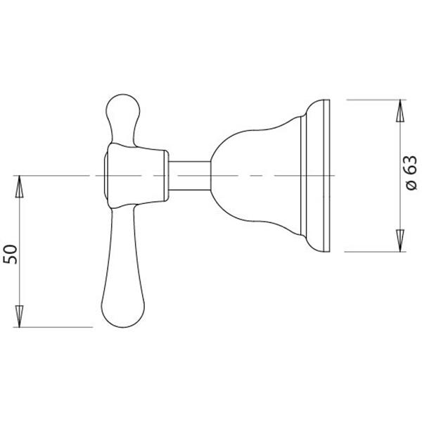 Phoenix Rhapsody Lever Wall Top Assemblies Technical Drawing - The Blue Space
