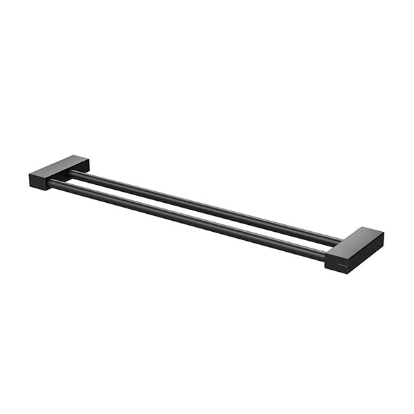 Phoenix Lexi MKII Double Towel Rail 600mm Matte Black - The Blue Space