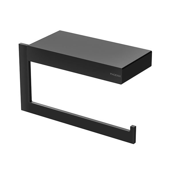 Phoenix Lexi MKII Toilet Roll Holder Matte Black - The Blue Space