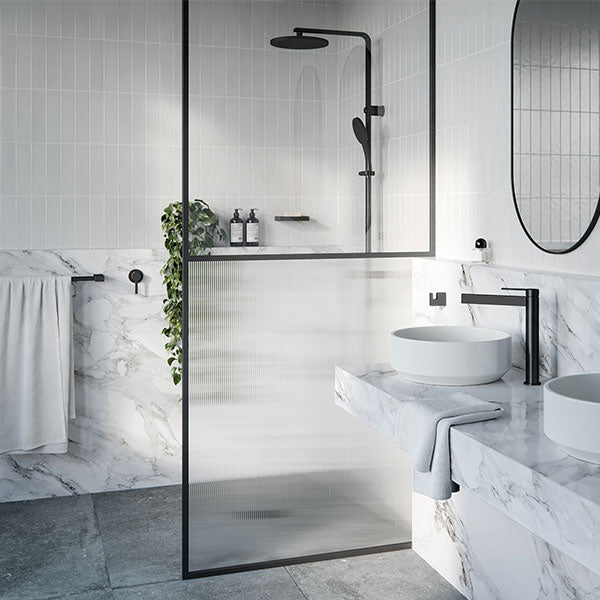 Phoenix Lexi MKII Single Towel Rail Lifestyle Image Matte Black - The Blue Space