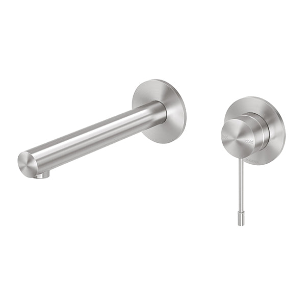 Phoenix Vivid Slimline Wall Basin/Bath Mixer Set 180mm 316 Stainless Steel - The Blue Space