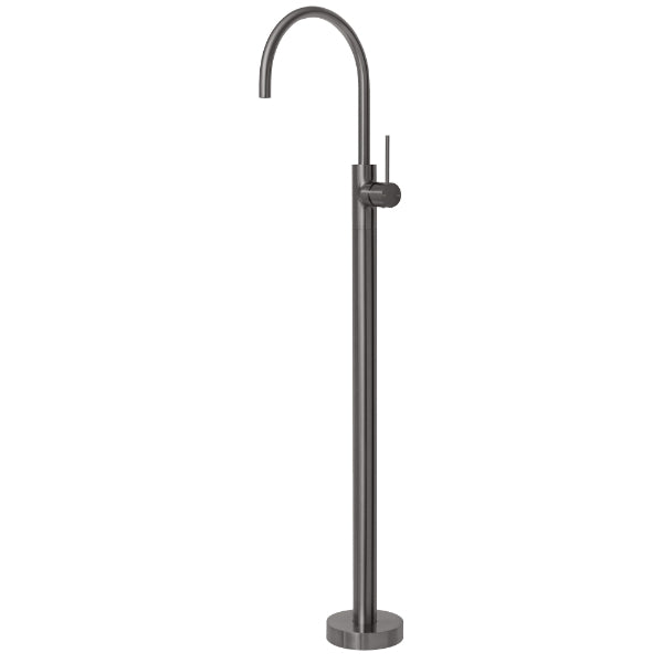 Phoenix Vivid Slimline Floor Mounted Bath Mixer in Brushed Carbon - The Blue Space