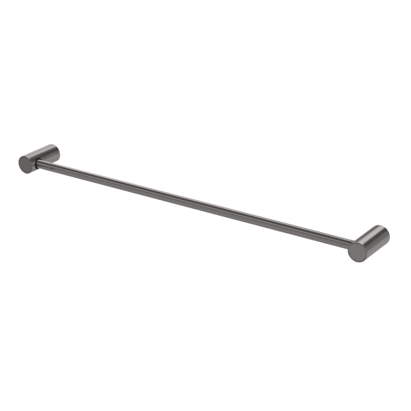 Phoenix Vivid Slimline Single Towel Rail 600mm in Brushed Carbon - The Blue Space