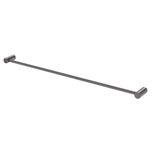 Phoenix Vivid Slimline Single Towel Rail 800mm in Brushed Carbon - The Blue Space