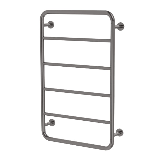 Phoenix Vivid Slimline Towel Ladder 800 x 500mm in Brushed Carbon - The Blue Space
