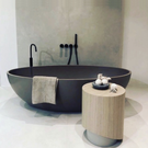 Pietra Bianca Coco Stone Bath 1760 in Black, White, Grey, Ivory, Brown | The Blue Space