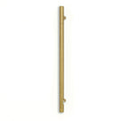 Radiant 12V Vertical Round Single Bar Narrow/Small Heated Towel Rail Brushed Gold - The Blue Space
