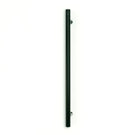 Radiant 12V Vertical Round Single Bar Narrow/Small Heated Towel Rail Matte Black - The Blue Space
