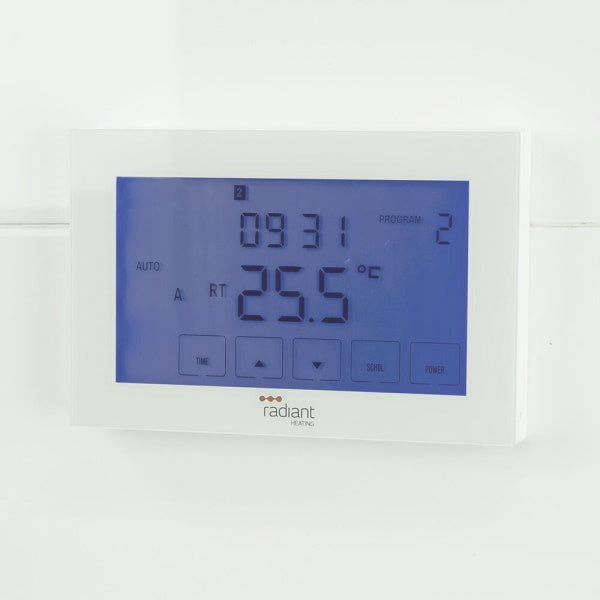 Premium Range Radiant Touchscreen Thermostat - White Horizontal | The Blue Space