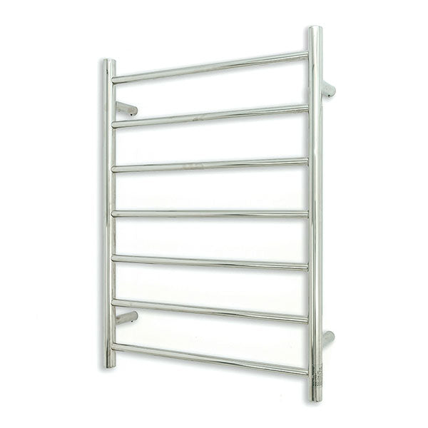 Radiant Round 7 Bar Heated Rail 600mmx800mm Polished Stainless Steel - The Blue Space