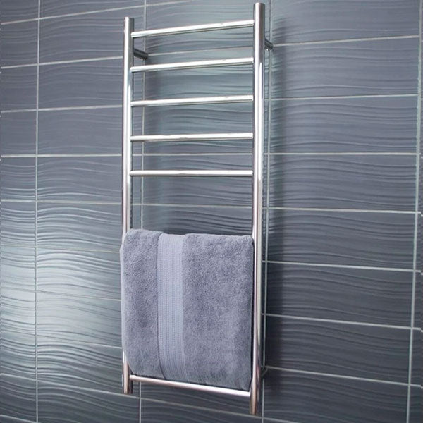 Radiant Round 10 Bar Heated Towel Ladder 430 x 1100 Polished - The Blue Space