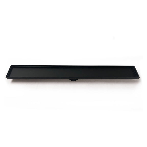 Radiant Tile Insert Linear Shower Grate - Matt Black Various Sizes | The Blue Space