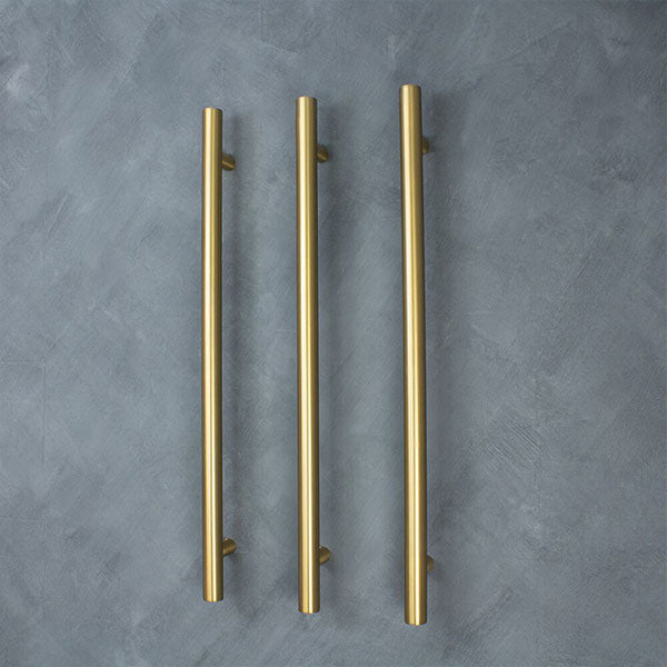 Radiant Vertical Round Single Bar Heated - Brushed Gold