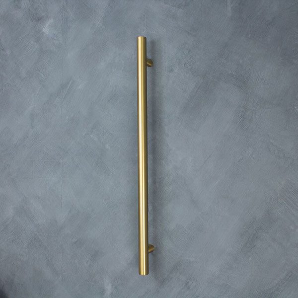 Radiant Vertical Round Single Bar Heated - Brushed Gold