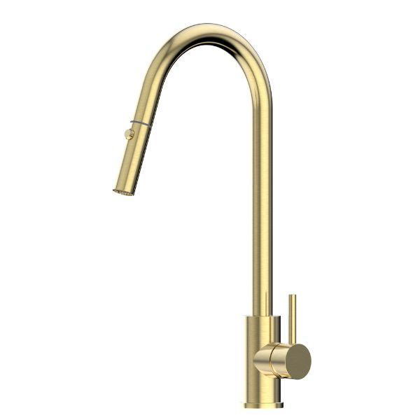 Suprema Xpress Fit Xacta Stainless Steel Retractable Sink Mixer Brushed Gold
