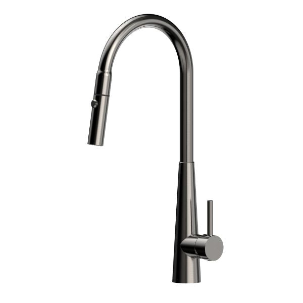 Suprema Xpress Fit Xcel Stainless Steel Retractable Sink Mixer Gun Metal - The Blue Space