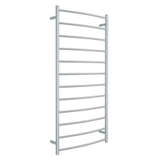 Thermorail 12 Curved Bar Heated Towel Ladder 700w x 1400h - Polished SS | The Blue Space
