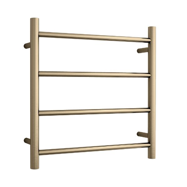 Thermogroup 4 Bar 550mm Heated Towel Ladder Brushed Brass - The Blue Space