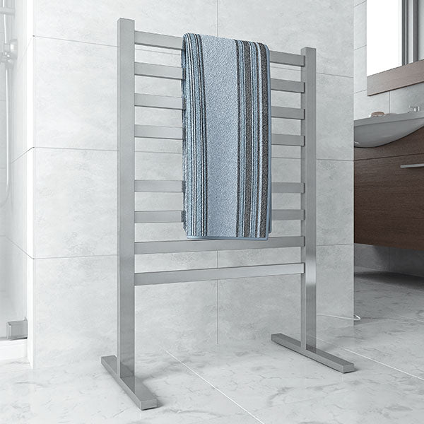 Thermogroup 8 Bar Straight Flat Freestanding Heated Towel Rail 590mm - The Blue Space