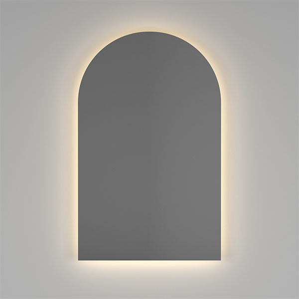 Thermogroup Ablaze Backlit Arch Shape Mirror with Warm Light 500x800x45mm 47Watts - Includes Mirror Demister - Online at The Blue Space