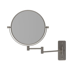 Thermogroup Ablaze Double sided 1 & 5x Magnification Wall Mounted Shaving Mirror - Brushed Nickel - Online at The Blue Space