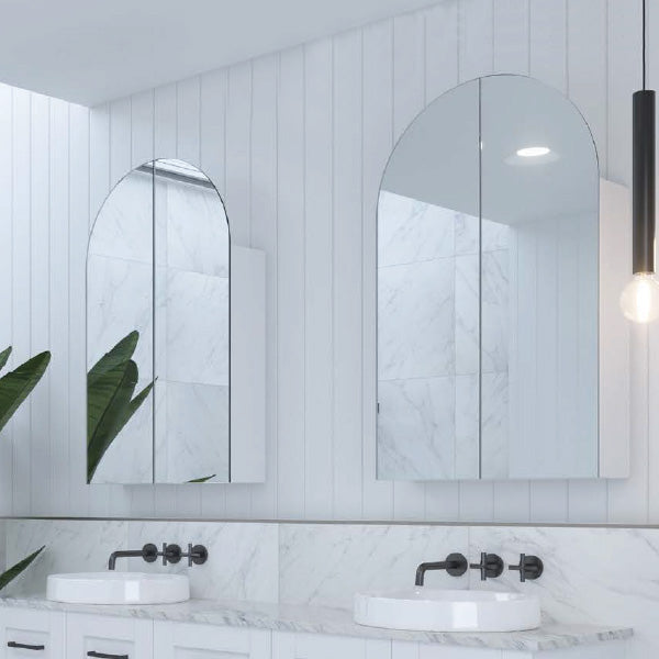 Timberline Church Shaving Cabinet 600mm Two Door - The Blue Space