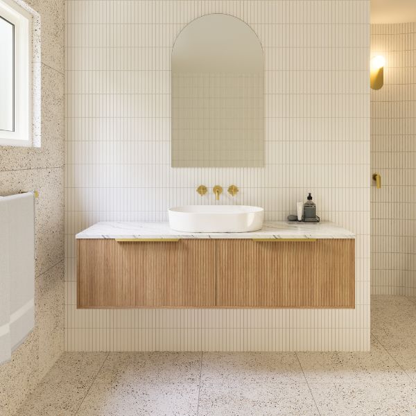 Timberline Elwood Dockland Wall Hung Bathroom Vanity - Sizes 750, 900, 1200, 1500, 1800 - The Blue Space