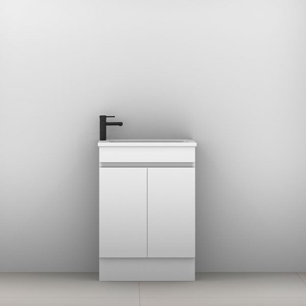 Timberline Ensuite Floor Standing Vanity with Acrylic Top 600mm - The Blue Space