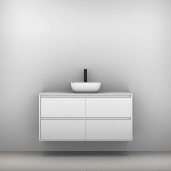 Timberline Grange Wall Hung Vanity with Silksurface Top & Basin 1200mm Single Bowl - The Blue Space