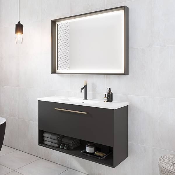 Timberline Karlie Wall Hung Vanity with Urban Ceramic Top - The Blue Space