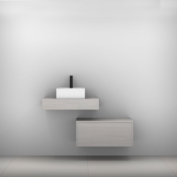 Timberline Milan Wall Hung Vanity with Above Counter Basin 750mm Single Bowl - The Blue Space