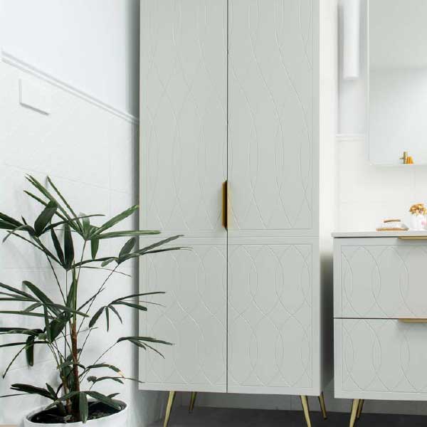 Timberline Sutherland House Storage Cabinet 800mm Deco With Angled Legs - The Blue Space