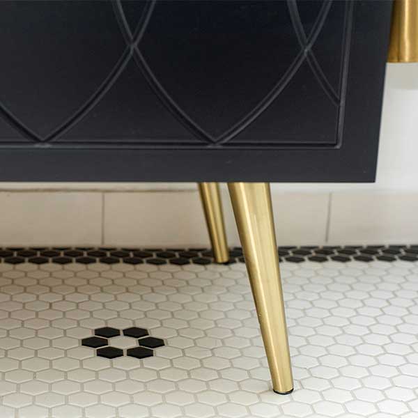 Timberline Sutherland House Deco Vanity Leg Close Up-The Blue Space