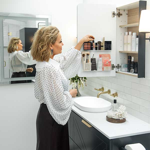 Sutherland House Collection Shaving Cabinet Interior with optional Storage Queen Shaver Organiser System (Sold Separately)