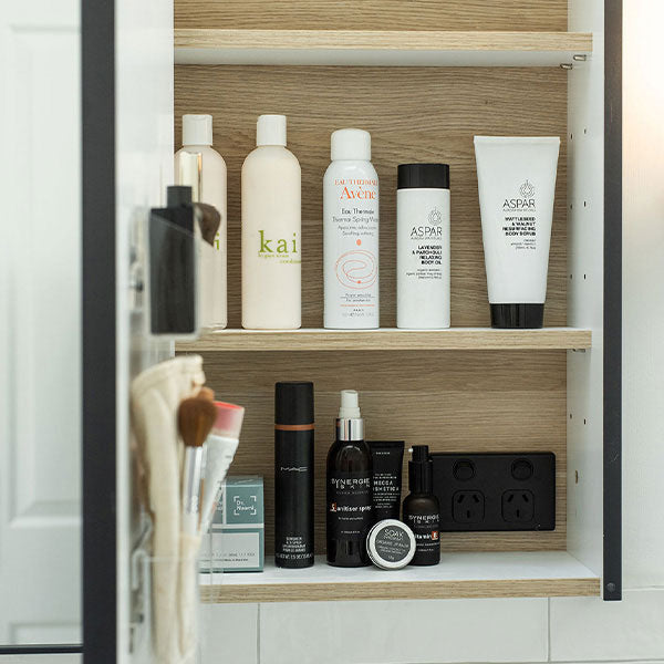 Sutherland House Collection Shaving Cabinet Interior with optional Storage Queen Shaver Organiser System (Sold Separately) - The Blue Space