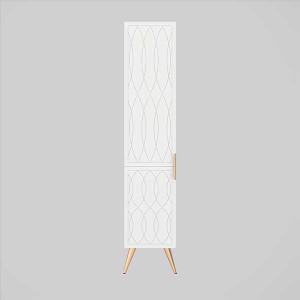 Timberline Sutherland House Tallboy Storage Cabinet 400mm Deco with Angled Legs - The Blue Space