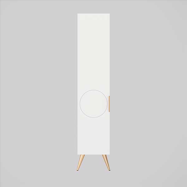 Timberline Sutherland House Tallboy Storage Cabinet 400mm Retro with Angled Legs - The Blue Space