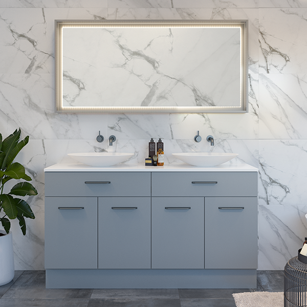 Timberline Taylor Floor Standing Vanity with Silksurface Top & Basin - The Blue Space