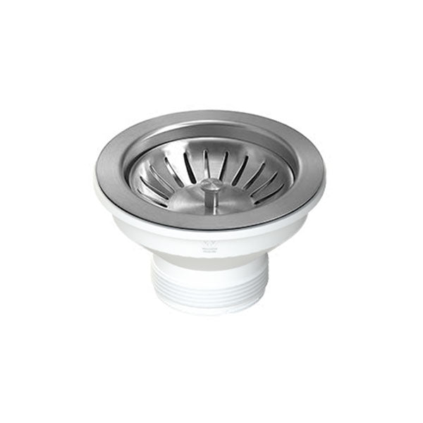 Turner Hastings 90 x 50mm Basket Waste Brushed Nickel - Online at The Blue Space