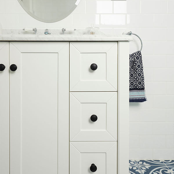 Turner Hastings Coventry 120 x 55 Single Bowl Vanity With White Marble Top - The Blue Space