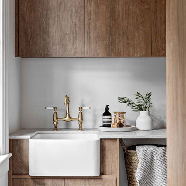 Turner Hastings Novi 50 x 46 Fine Fireclay Butler Sink Lifestyle - The Blue Space