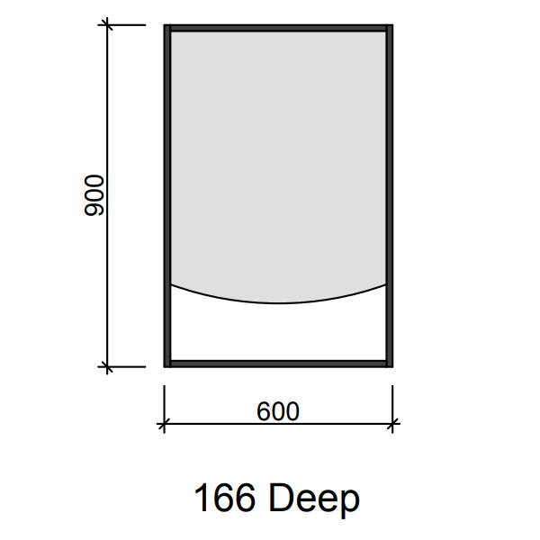 Technical Drawing - Timberline Pure Bliss Shaving Cabinet 600mm