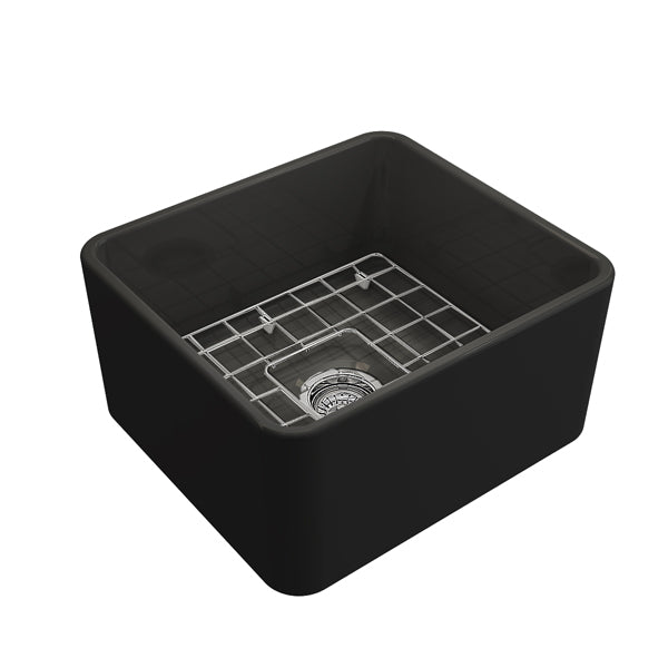 Turner Hastings Novi 500 Flat Front Fine Fireclay Butler Sink - Matte Black online at The Blue Space