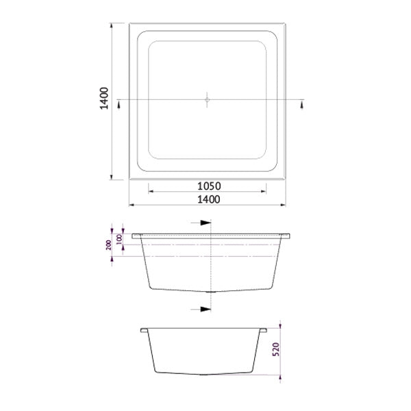 Decina Venice Contour Spa Bath specs