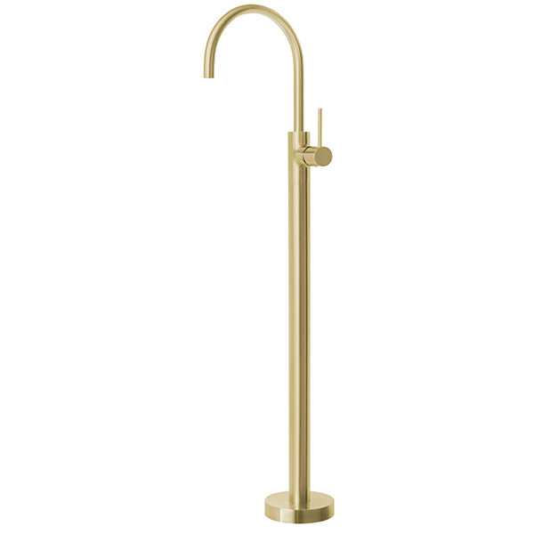 Phoenix Vivid Slimline Floor Mounted Bath Mixer-Brushed Gold