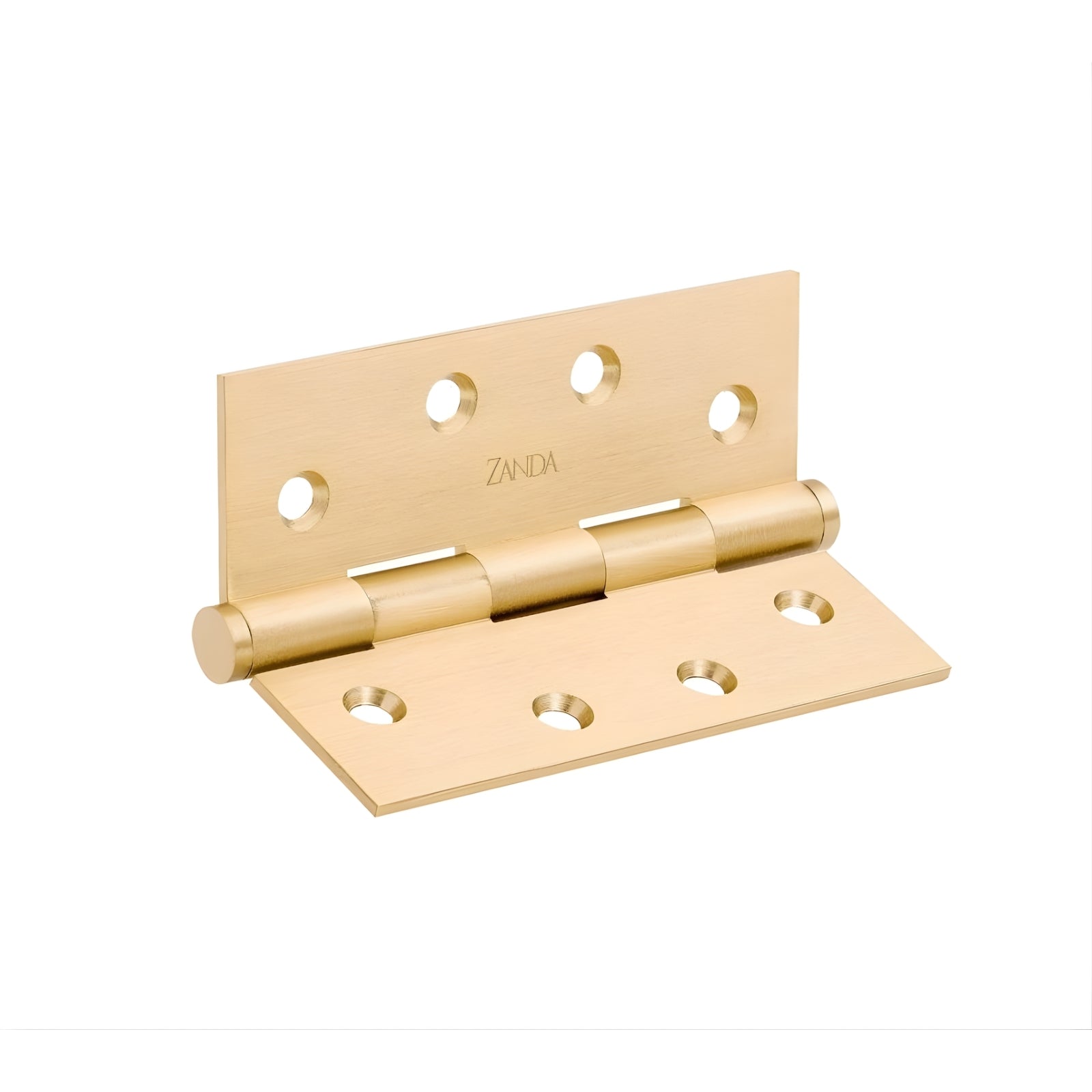 Zanda Satin Brass Fixed Pin Hinge 100 x 75 x 2.5mm online at The Blue Space