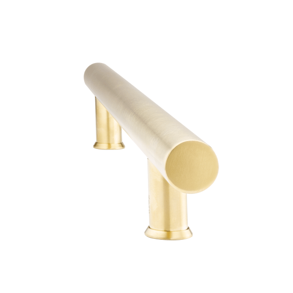 Zanda Satin Brass Round Pull Handle - Straight Pair online at The Blue Space